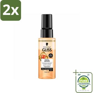 Gliss - Total Repair - Express Repair Conditioner - Deep Care - 70 ml - Voordeelverpakking - 2 stuks - Haar conditioner - Leave-in conditioner
