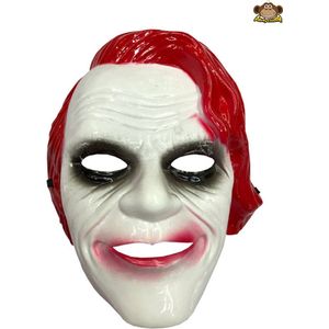 Partychimp Joker Masker Rood Halloween Masker Voor Bij Halloween Kostuum Volwassenen Carnavalskleding Heren Carnavalskleding Dames Carnaval Accessoires Carnaval - Pvc