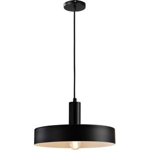 QUVIO Hanglamp retro / Plafondlamp / Sfeerlamp / Leeslamp / Eettafellamp / Verlichting / Slaapkamer lamp / Slaapkamer verlichting / Keukenverlichting / Keukenlamp - Platte vorm - Diameter 30 cm