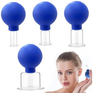Cupping Set - Blauw - 4-Delige - Vacuüm Massage Therapie - Anti Cellulite Lymfatische Therapie
