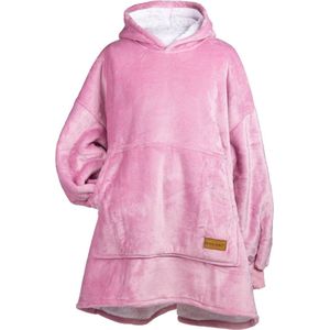 Vitapur Hoodie Deken - Plaid - Snuggle hoodie - Hoodie deken - Fleece Deken - Snuggie - Deken - Cadeau - Roze