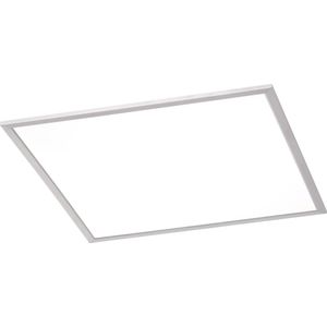 LED Plafondlamp - Plafondverlichting - Torna Povino - 31W - Warm Wit 3000K - Dimbaar - Vierkant - Mat Nikkel - Aluminium