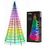 Twinkly Vlaggenmast verlichting - Kerstverlichting voor Buiten - 3 meter - 450 LED - incl. mast - RGB Licht - Zwart