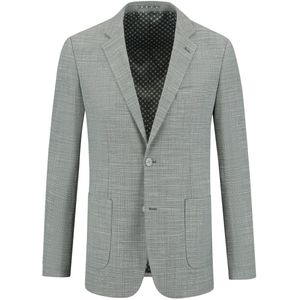 GENTS - Colbert linnenstructuur - Polyblend - Groen - Maat 50/L