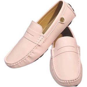 Livano Loafers Heren - Met Hak - Herenschoenen - Instappers - Roze - Maat 39.5