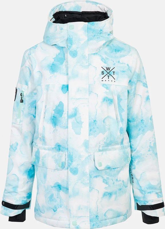 WATTS - Clever - Ski Jas - Lichtblauw/Wit - Dames