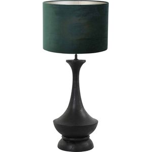 Light and Living tafellamp - groen - hout - SS10655