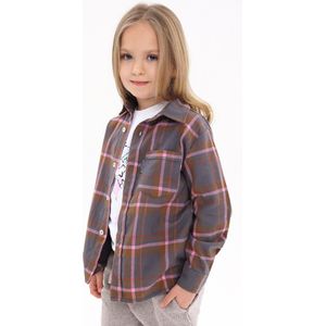 RobyKris Kids Overhemd - Lange mouw - Flanel - Maat 122-128 - Back to School