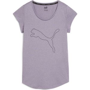 PUMA PERFORMANCE HEATHER CAT TEE W Dames Sportshirt - Pale Plum Heather - Maat M