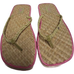 O'NEILL- NICE- TEENSLIPPER-PINK STRIPED SOLE-SIZE 42