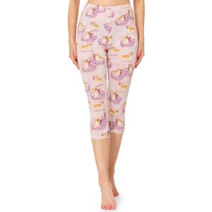Merry Style – Leggings – Dames – 3/4 Capri – Katoen – Roze/Honden – XS - MS-MS10-411-LE