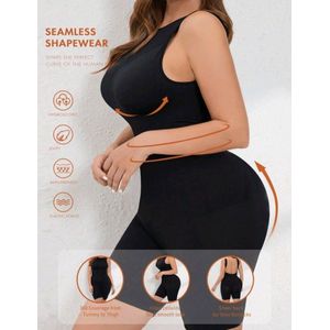 Super shapewear corrigerende ondergoed zwart korset compleet, corrigeert extra goed maat eu 46/48 2XL