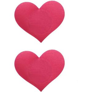 Hartvormige Tepelcovers - Tepel cover - 1 Paar - Herbruikbaar - Roze hartjes - Onzichtbare tepels - Tepelbedekkers - Tepelplakkers - Tepelstickers - Roze - CHPN