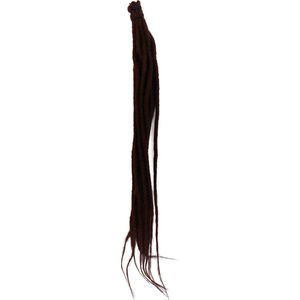 Hair extensions - Midden bruin - 1 bundel - 10 dreads - 60 cm lang - Gekleurde dreadlocks - Synthetisch haar - Dreadlocks - Party hair - Party haar