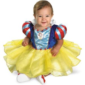 Smiffys - Disney Snow White Classic Kostuum Jurk Kinderen - 12-18 maanden - Multicolours