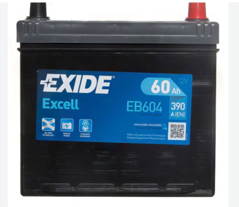 Exide - Excell - Accu - 12V - 60Ah - 230x173x202x222