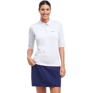 FALKE Golf 3-Button vochtregulerend katoen functioneel materiaal shirt met korte mouwen dames wit - maat XS