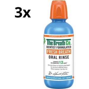 The Breath Co. Mondwater Icy Mint - 3 x 500 ml voordeelverpakking
