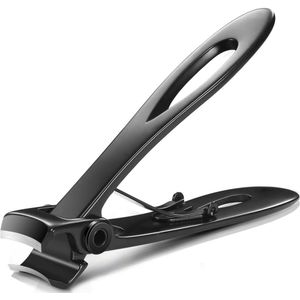 VATESI - Nagelknipper - Zwart - Nageltang met Extra Grote Opening - Geschikt voor Kalknagels en Teennagels