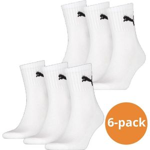 Puma - Sportsokken - Wit - 6 Paar - Unisex