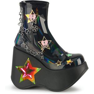 DemoniaCult - BLAZE-108 Plateau Laarzen - US 6 - 36 Shoes - Zwart