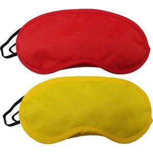 Slaapmaskers Geel & Rood - 2 Stuks - Thuis - Slaapmasker - Onderweg - Vliegtuig - Festival - Slaapcomfort - oDaani