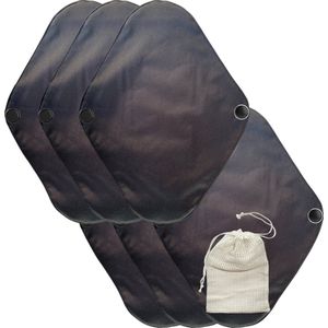 Wasbare maandverband-bamboe - set van 6 stuks - inclusief tasje - wasbare inlegkruisjes - maandverband katoen - uitwasbaar maandverband - biologisch maandverband - stoffen maandverband - menstruatiecup alternatief