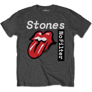 The Rolling Stones - No Filter Text Heren T-shirt - M - Grijs