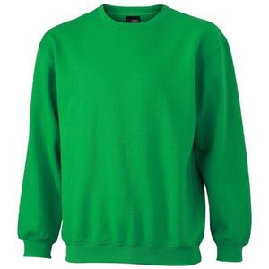 James and Nicholson Unisex Round Heavy Sweatshirt (Fern Green)