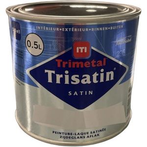 Trimetal Trisatin - Solventgedragen zijdeglanslak perfacte afwerking - RAL 9010 Zuiver wit ( gebrokenwit) - 0.50 L