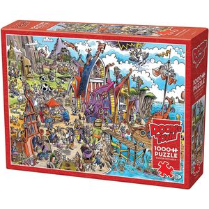 Cobble Hill puzzle 1000 pieces - Doodletown Viking village