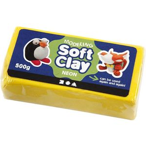 Creotime Soft Clay afm 13x6x4 cm geel 500gr