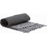 Hamamdoek - Ottoman - Zwart - 190 x 90cm