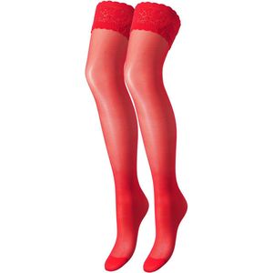 20 Denier Roze Transparante Stay-Up Kousen - Streetwear - Vrouwen