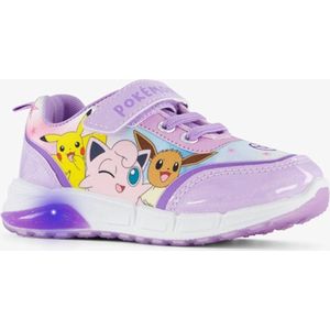 Pokemon meisjes sneakers paars met lichtjes - Maat 29