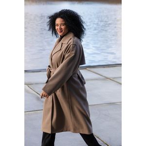 YEST CURVE Alba Coats - Taupe - maat 2(50)