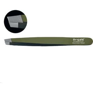 Rojafit Professionele Pincet schuin 9,5 cm-Military Olive