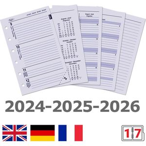 Kalpa 6236-24-25-26 Pocket Organizer Agenda Inleg 1 Week per 2 Paginas NL DE FR 2024 2025 2026