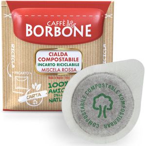 Caffè Borbone Rossa - ESE Koffiepads - 100 stuks - Composteerbaar / 100% biologisch afbreekbaar