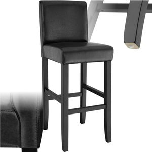 Tectake - Design Luxe Barstoel Barkruk Barstoelen Zwart - 400551
