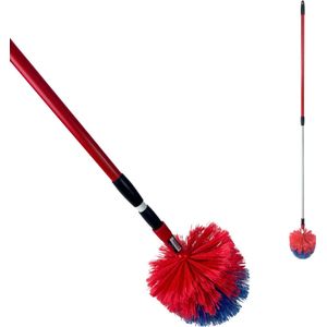 Synx Tools - Ragebol - Plumeau - Rood/Blauw - Uitschuifbare Telescoopsteel 175 cm