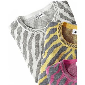 Jacquard zebra trui