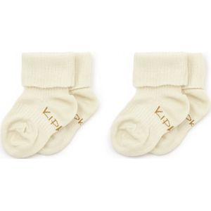 KipKep Babysokjes: bio Blijf-sokjes - Maat 6-12 maanden - Wit