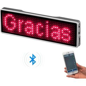 Oplaadbare Bluetooth Digitale Led Badge Insignes Programmeerbaar Scrollen Prikbord Mini Led Display Led Naam Tag