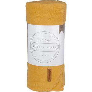 Canterbury Plaid Fleece - Cozy - Mosterd - 150x130 cm