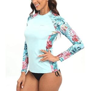 Lange Mouwen Rash Guard Dames - UV-Shirt met UPF 50+, Sneldrogend, Ideaal voor Zwemmen en Surfen