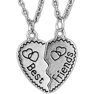 Fako Bijoux® - Vriendschapsketting - BFF Ketting - Best Friends - Hartjes
