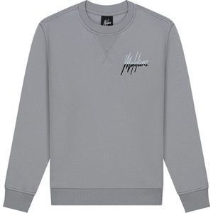 Malelions Junior Split Sweater Grey/Light Blue - Maat 164