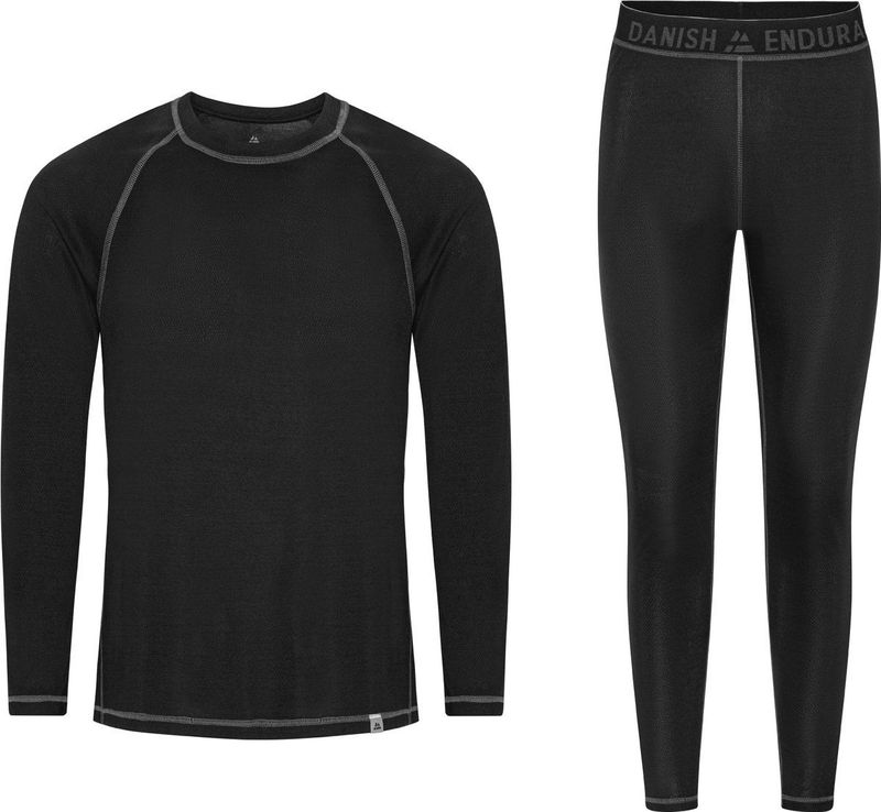 DANISH ENDURANCE - Thermokleding Set - Zwart/Grijs - Thermisch Ondergoed Heren & Dames