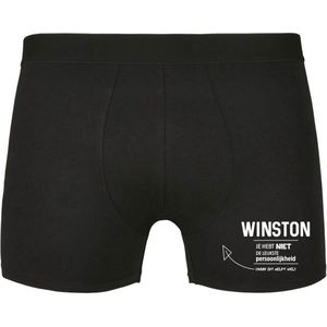 Winston, je hebt niet de leukste persoonlijkheid, maar dit helpt wel Heren Boxershort - relatie - vriend - onderbroek - grappig